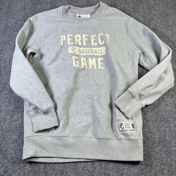 Perfect Game Apparel Tops - Perfect Game Apparel Sweatshirt Women Medium Gray Baseball Graphic Crewneck
